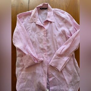 Zara linen button up